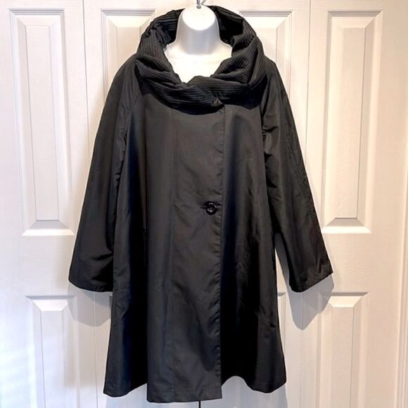 Novelti Black A Line Water Repellent Lined‎ Jacket Size 14P - Picture 1 of 12